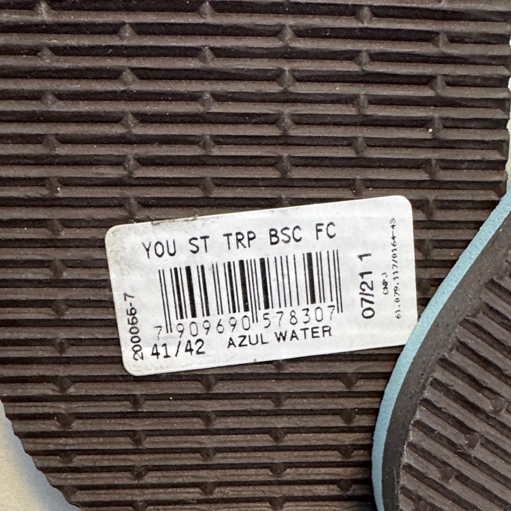 Havaianas Light Blue and Orange Flip Flops - Picture 5 of 5